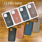 Protective Apple iPhone Back Cover - OG Leather Magsafe Case with IC Working for iPhone 13 Pro Max - Style 3