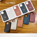 Protective Apple iPhone Back Cover - OG Leather Magsafe Case with IC Working for iPhone 14 Pro