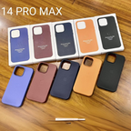 Protective Apple iPhone Back Cover - OG Leather Magsafe Case with IC Working for iPhone 14 Pro Max - Style 3