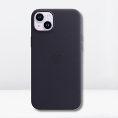 OG Leather IC MagSafe with Logo Back Case for iPhone 15/15Plus (DARK INK BLUE)