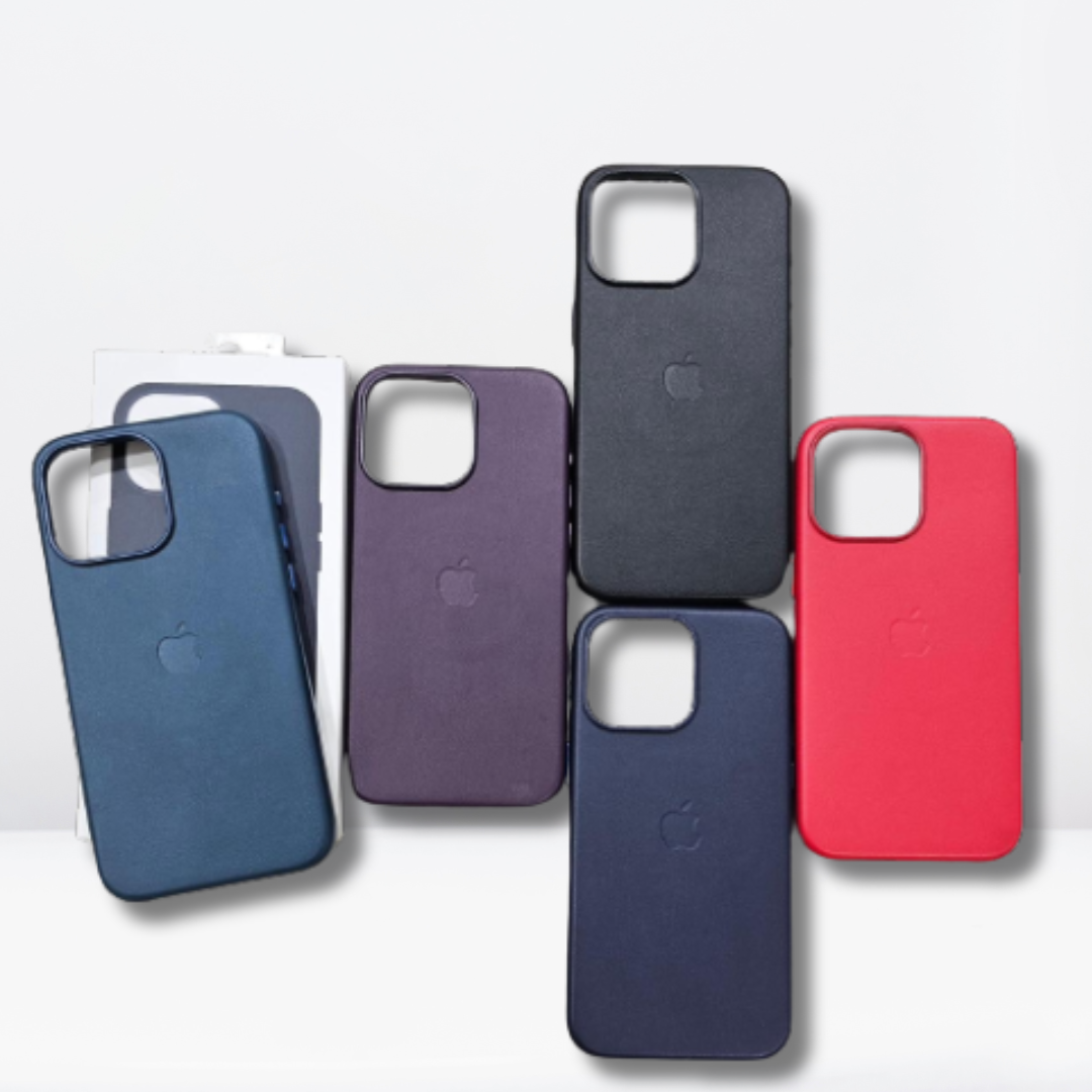 OG Leather IC MagSafe with Logo Back Case for iPhone 15 Pro/15 Pro Max (RED)