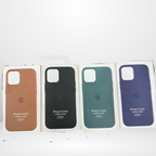 Protective Apple iPhone Back Cover - OG Leather Case With Logo for iPhone 12 mini / 13 Mini (Without Magsafe) - Style 3