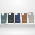 Protective Apple iPhone Back Cover - OG Leather Case With Logo for iPhone 12/Pro/Pro max (Without Magsafe)