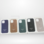 Protective Apple iPhone Back Cover - OG Leather Case With Logo for iPhone 12/Pro/Pro max (Without Magsafe) - Style 3
