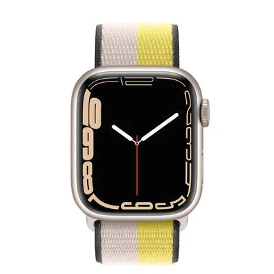 Oat Milk/ Lemon Zest Sports Loop for iWatch 38mm, 40mm & 41mm Series 1 2 3 4 5 6 7 8(Watch Not Included)
