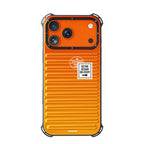Protective Apple iPhone Back Cover - Gradient Color 3D Ribbed Design Case For iPhone - Style 9