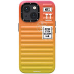 Protective Apple iPhone Back Cover - Gradient Color 3D Ribbed Design Case For iPhone - Style 16
