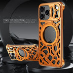 Protective Apple iPhone Back Cover - Irregular Rock Design Metal Case For iPhone - Style 6