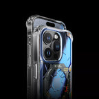 Protective Apple iPhone Back Cover - PQY Laboratory Series Protective Case for iPhone 15 Pro (Blue) - Style 2