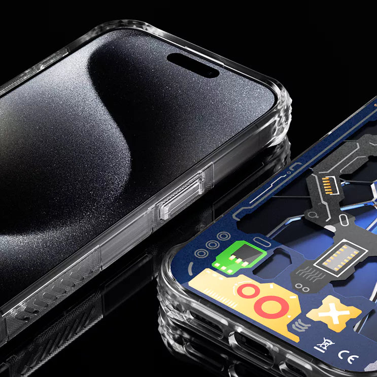 PQY Laboratory Series Protective Case for iPhone 15 Pro (Blue)