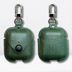 PU Leather AirPods 1/2 Case (Green Color)