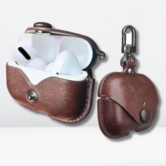 PU Leather Portable AirPods Pro /Pro 2 Case (Brown Color)