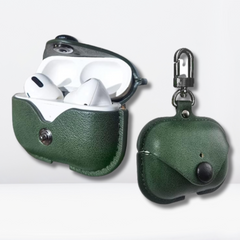 PU Leather Portable AirPods Pro /Pro 2 Case (Green Color)