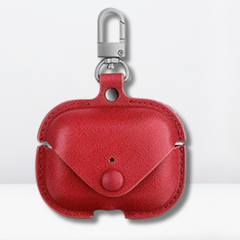 PU Leather Portable AirPods Pro /Pro 2 Case (Red Color)