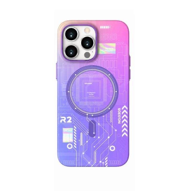 Luminous Circuit Board Night Glue Radium Hard Back Cover Case for Iphone