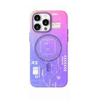 Protective Apple iPhone Back Cover - Luminous Circuit Board Night Glue Radium Hard Back Cover Case for Iphone - Style 17