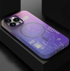 Luminous Circuit Board Night Glue Radium Hard Back Cover Case for Iphone