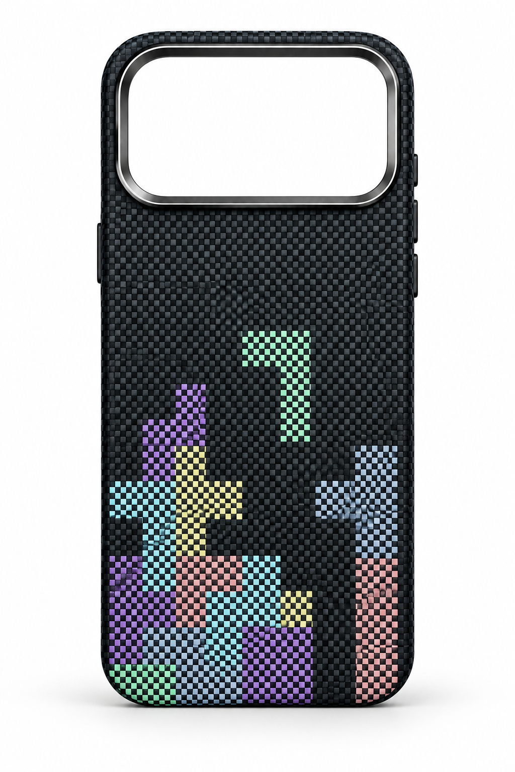 Luxo Tetris Pattern Carbon Fiber Texture Magsafe Case