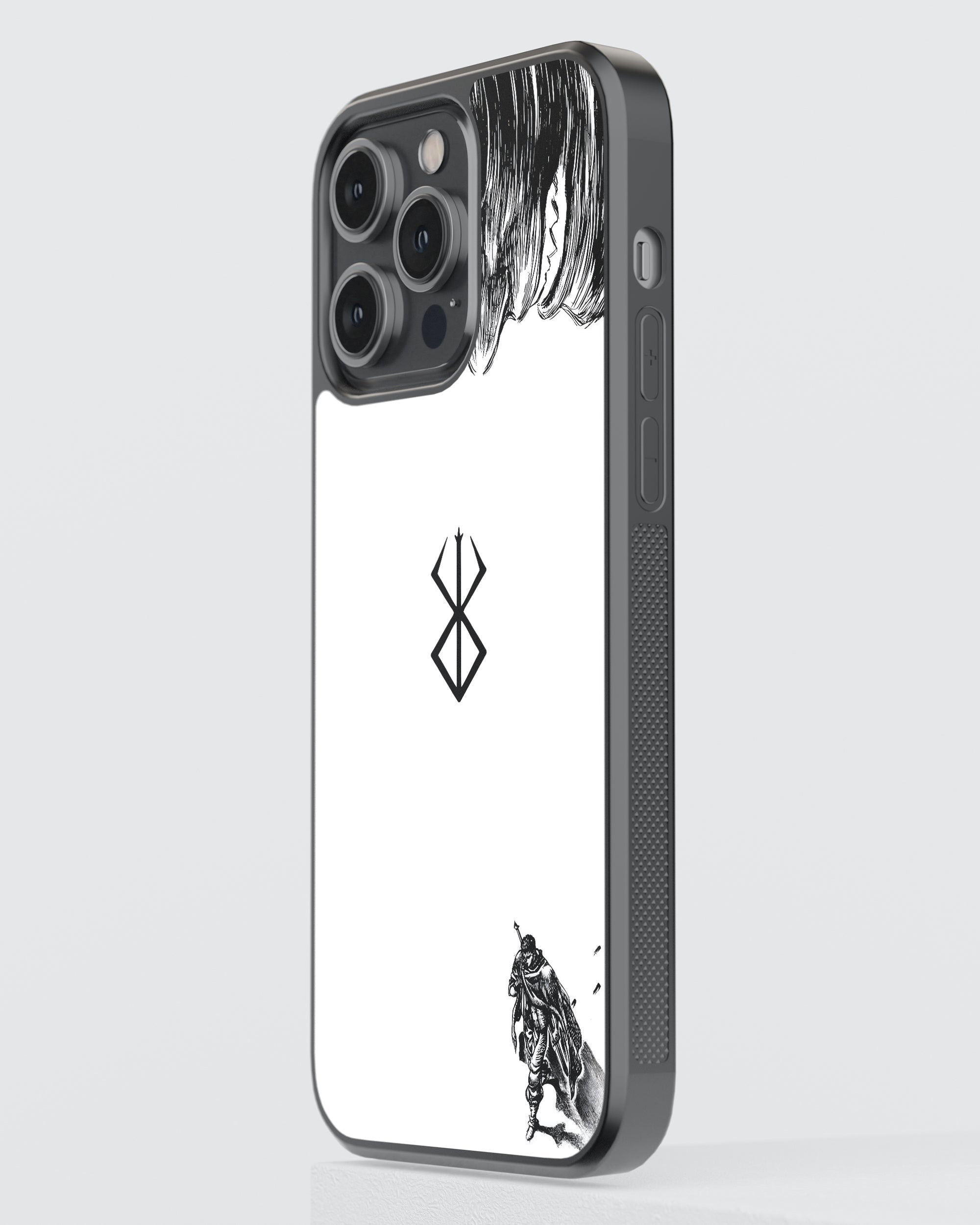 Berserk Mobile Cover (Berserk Symbol White) Mobile Case by CoverMeUp - Style 3