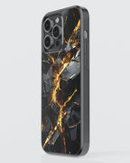 Marbel Mobile Cover (Black Marbel) Mobile Case by CoverMeUp - Style 3