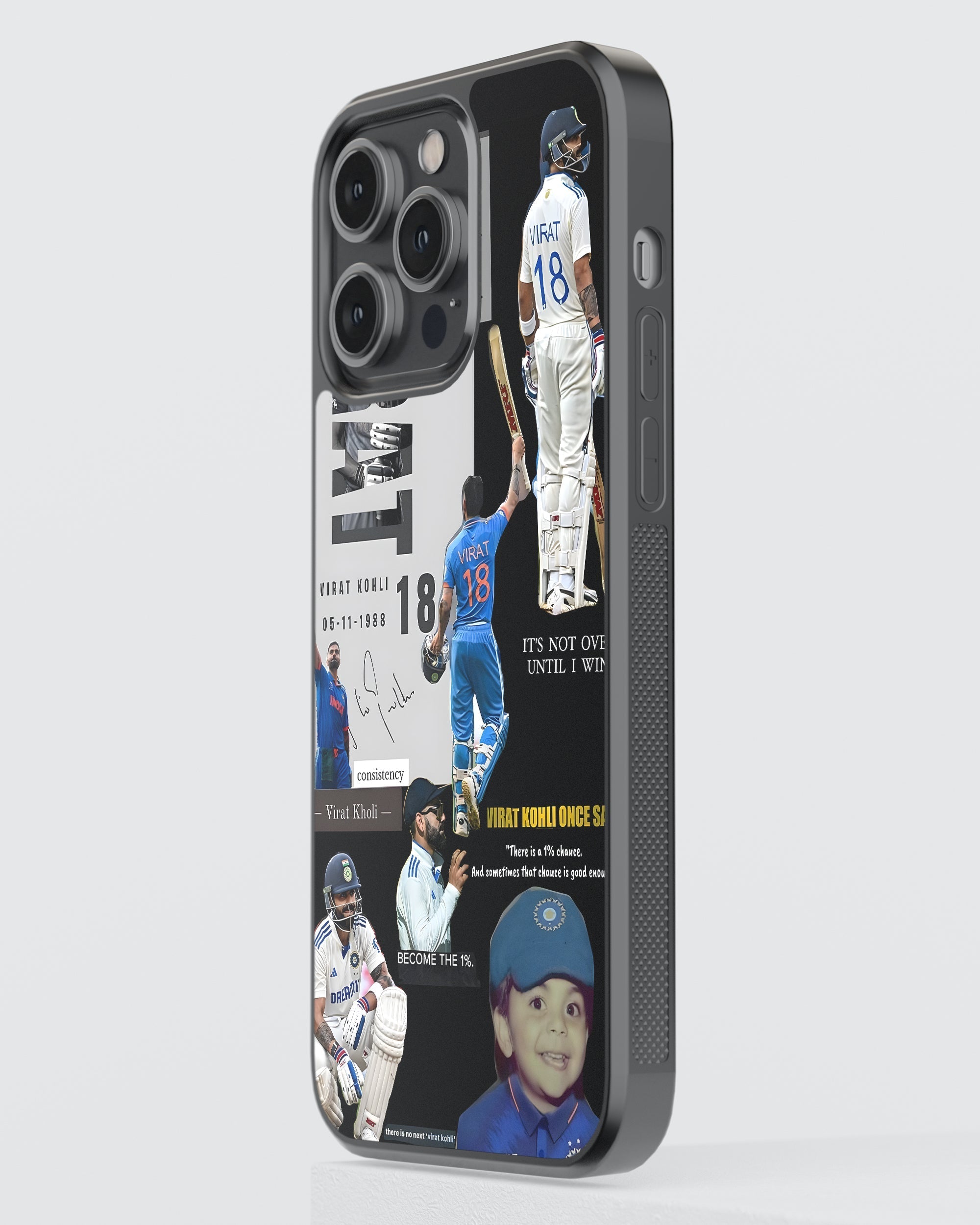 Cricket Mobile Cover (King Kohli Collage) Mobile Case by CoverMeUp - Style 3