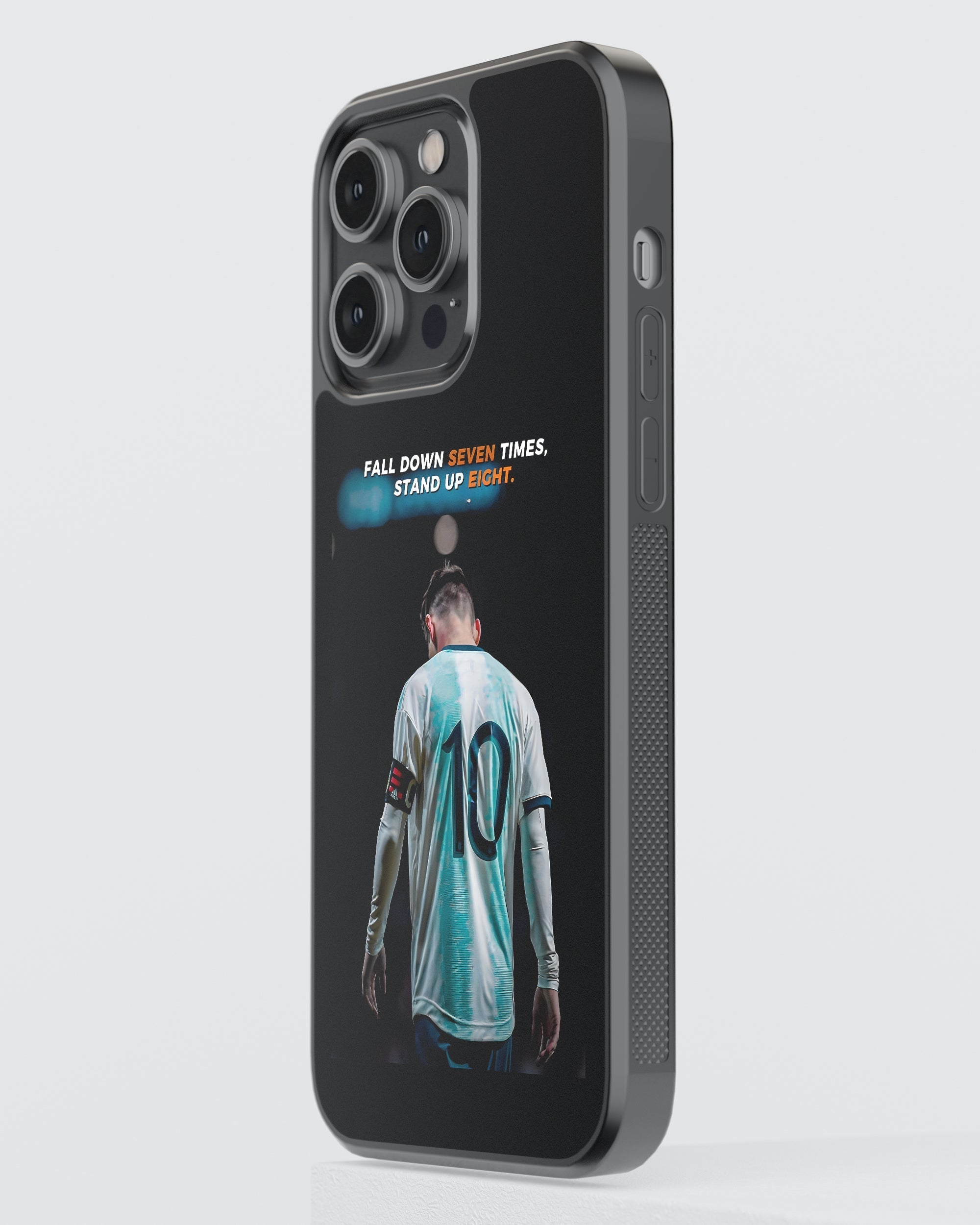 Football Mobile Cover (Never Give Up Messi) Mobile Case by CoverMeUp - Style 3