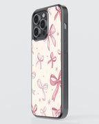Girls Aesthetic Mobile Cover (Pink Bows) Mobile Case by CoverMeUp - Style 3