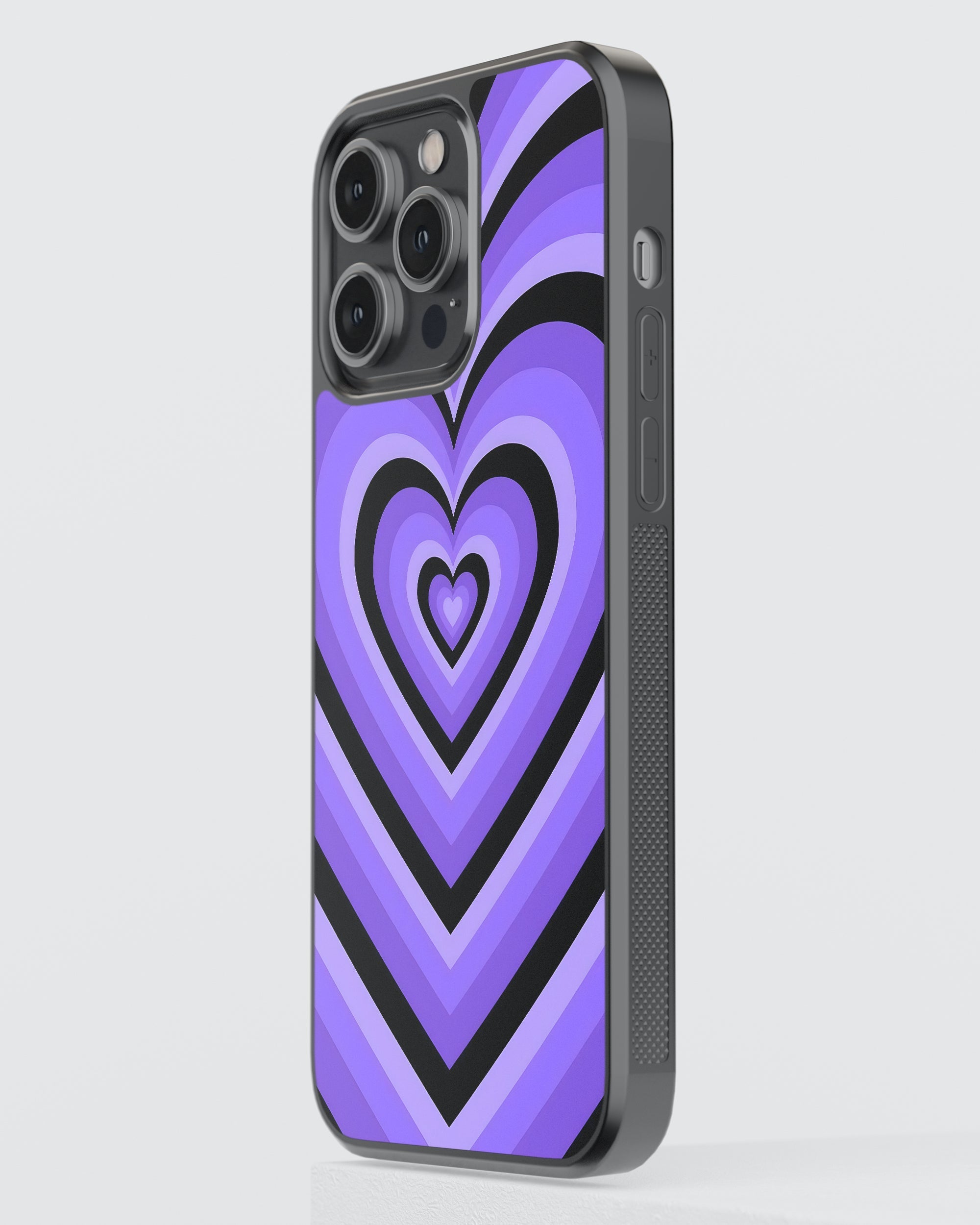 Y2K Mobile Cover (Purple Hearts) Mobile Case by CoverMeUp - Style 3