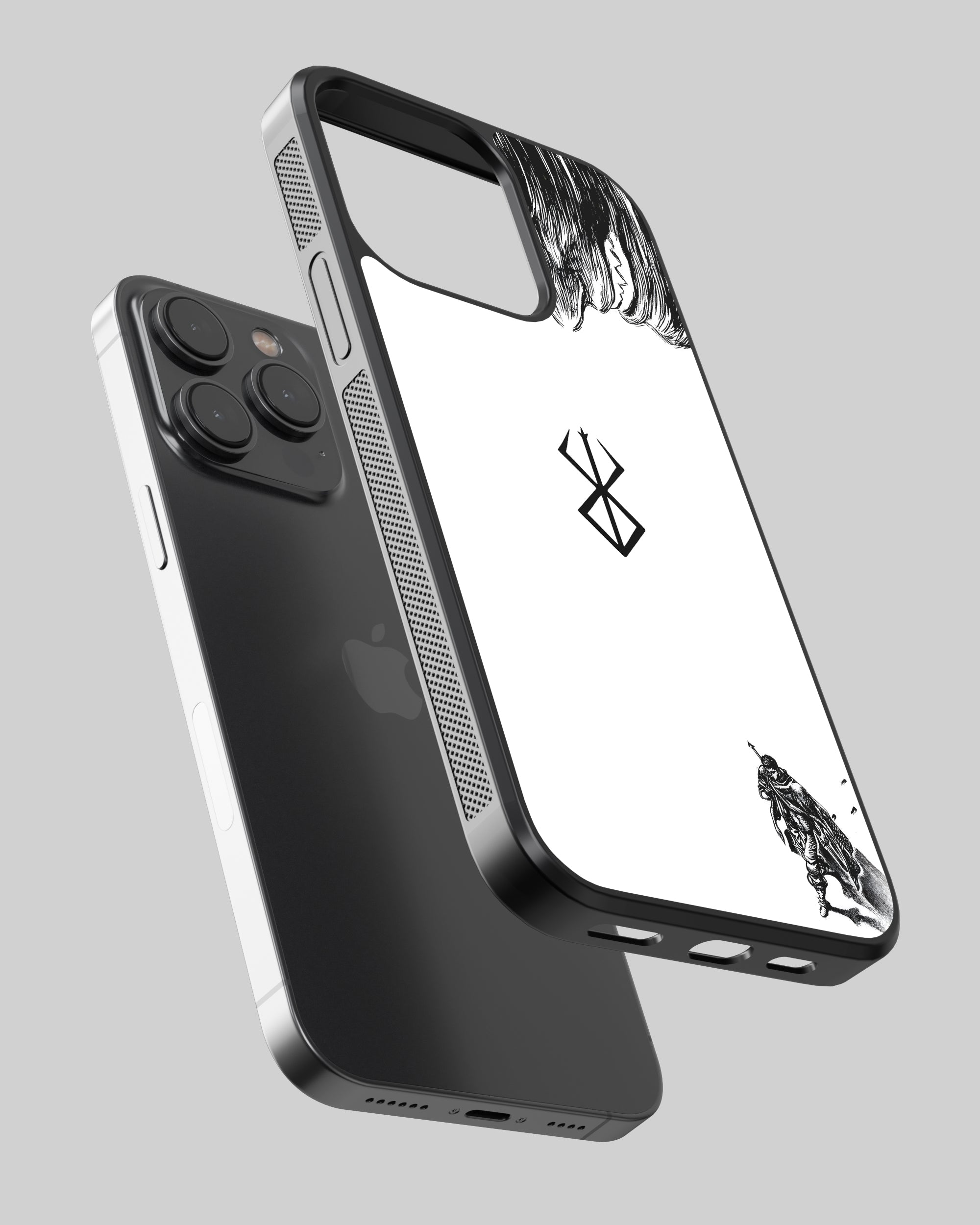 Berserk Mobile Cover (Berserk Symbol White) Mobile Case by CoverMeUp - Style 2
