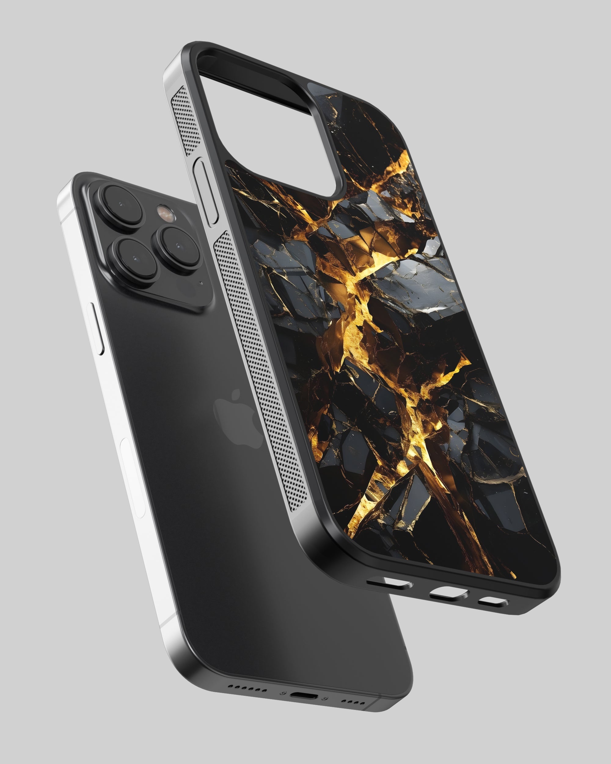 Marbel Mobile Cover (Black Marbel) Mobile Case by CoverMeUp - Style 2