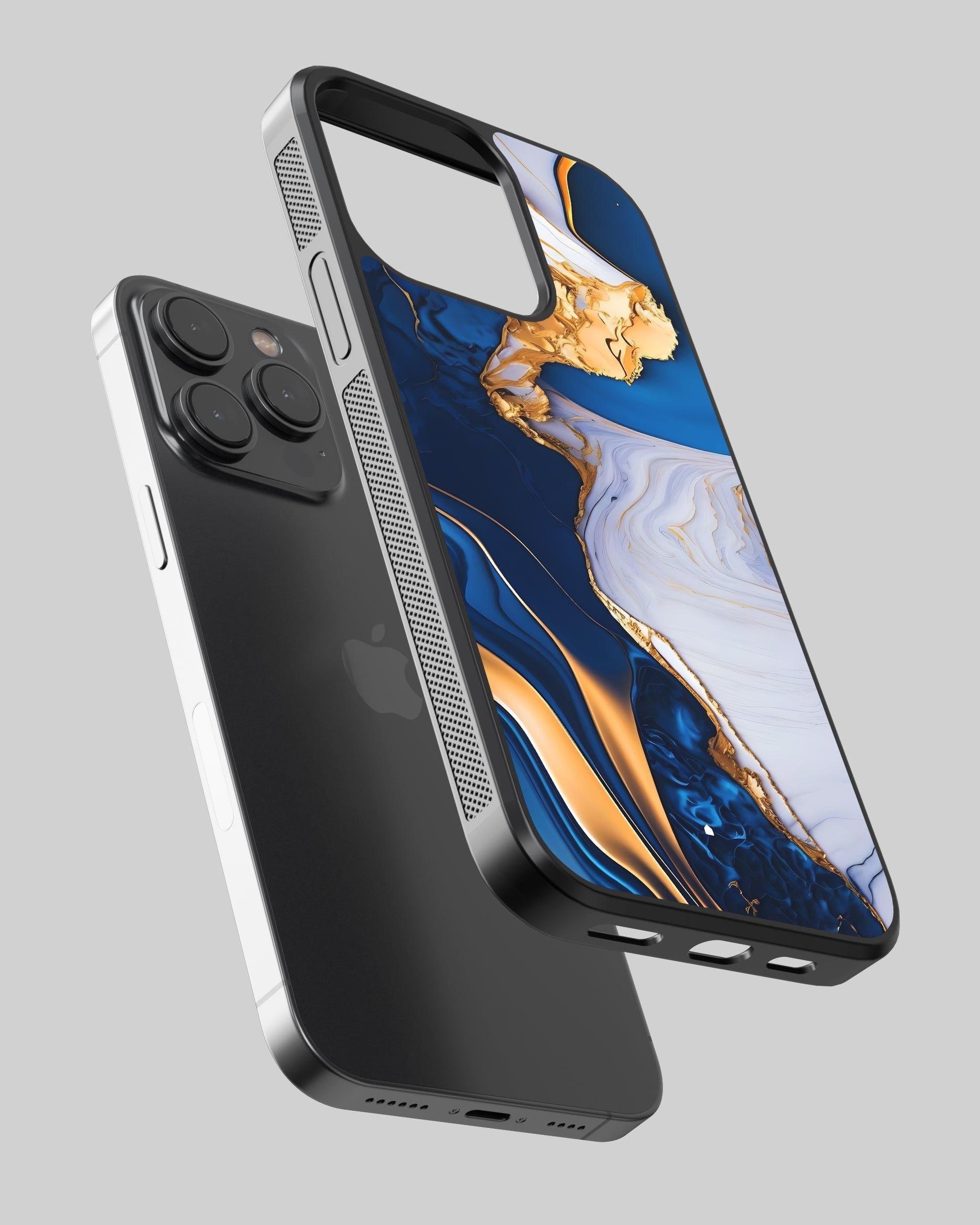 Marbel Mobile Cover (Blue Marbel) Mobile Case by CoverMeUp - Style 2