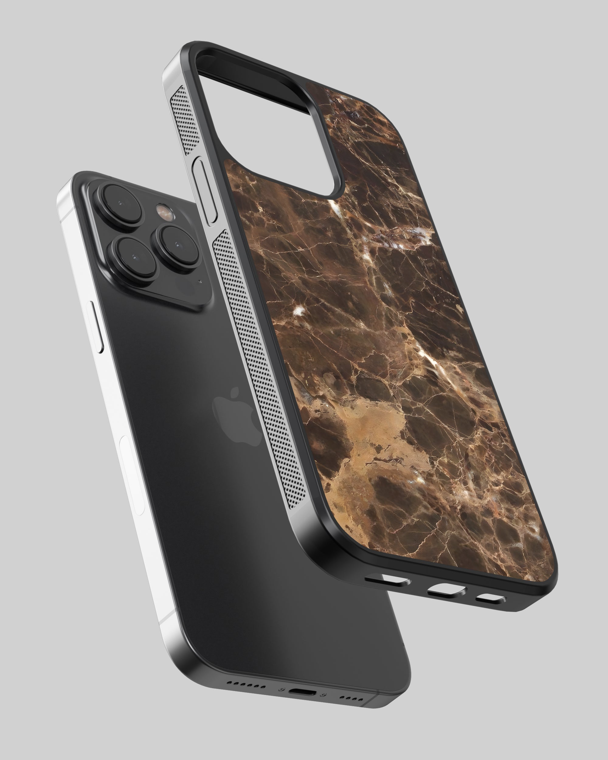 Marbel Mobile Cover (Brown Marbel) Mobile Case by CoverMeUp - Style 2