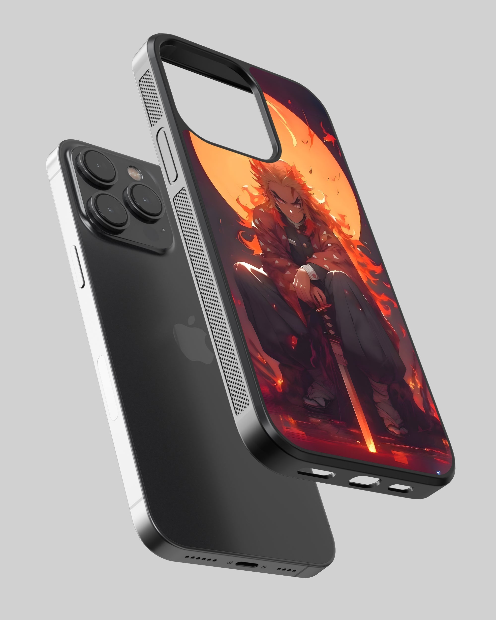 Demon Slayer Mobile Cover (Fire Hashira Rengoku) Mobile Case by CoverMeUp - Style 2