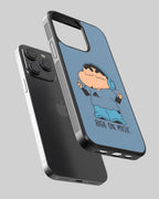 Crayon Shinchan Printed Shockproof Cover - Cartoon Mobile Cover (Shinchan High on Music) - Style 2