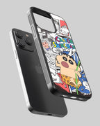 Crayon Shinchan Printed Shockproof Cover - Cartoon Mobile Cover (Shinchan) - Style 2