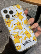 Protective Apple iPhone Back Cover - Pikachu Pokémon Clear TPU iPhone Case – Cute Anime Phone Cover - Style 3