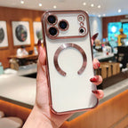 Protective Apple iPhone Back Cover - Electroplated Border MagSafe Case For iPhone - Style 13