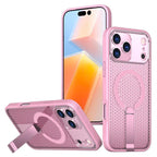 Protective Apple iPhone Back Cover - Mesh MagSafe Case With Kickstand For iPhone - Style 15