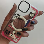 Protective Apple iPhone Back Cover - iPhone HD Label Print Magsafe Case - Style 8