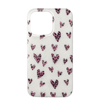 Protective Apple iPhone Back Cover - Pink Leopard Heart Print Shimmer Phone Case – TPU Cover for iPhone