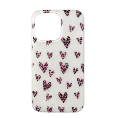 Pink Leopard Heart Print Phone Case – TPU Cover for iPhone