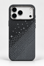 Luxo Pixel Gradient Stars Magsafe Case with Metal Frame