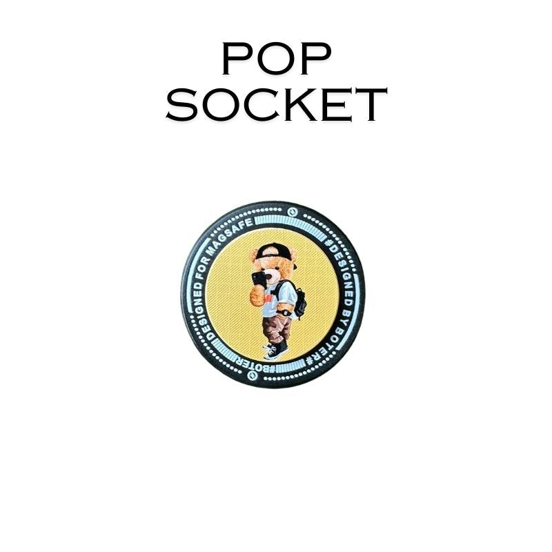 Bear Designer Magsafe Case with Magsafe Pop Socket for iPhone 15 Pro Max