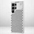 Premium Aluminium Alloy cover with perfume fragrance for Samsung S24 Ultra (TITANIUM SILVER) Mobile Case by CoverMeUp