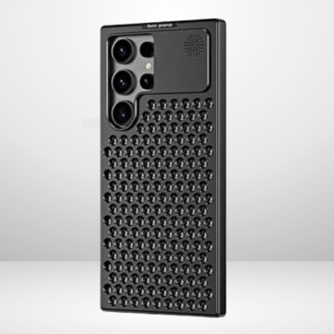 Premium Aluminium Alloy cover with perfume fragrance for Samsung S24 Ultra (BLACK)