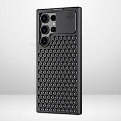 Premium Aluminium Alloy cover with perfume fragrance for Samsung S24 Ultra (BLACK)