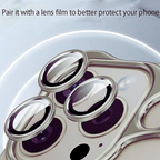 Protective Apple iPhone Back Cover - Premium Aluminum Alloy + Lens Glass Kit Case for iPhone 14/14Pro/14PM. - Style 7