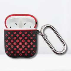 Premium Double Layer Silicone Case for AirPods 1/2 (Black & Red)