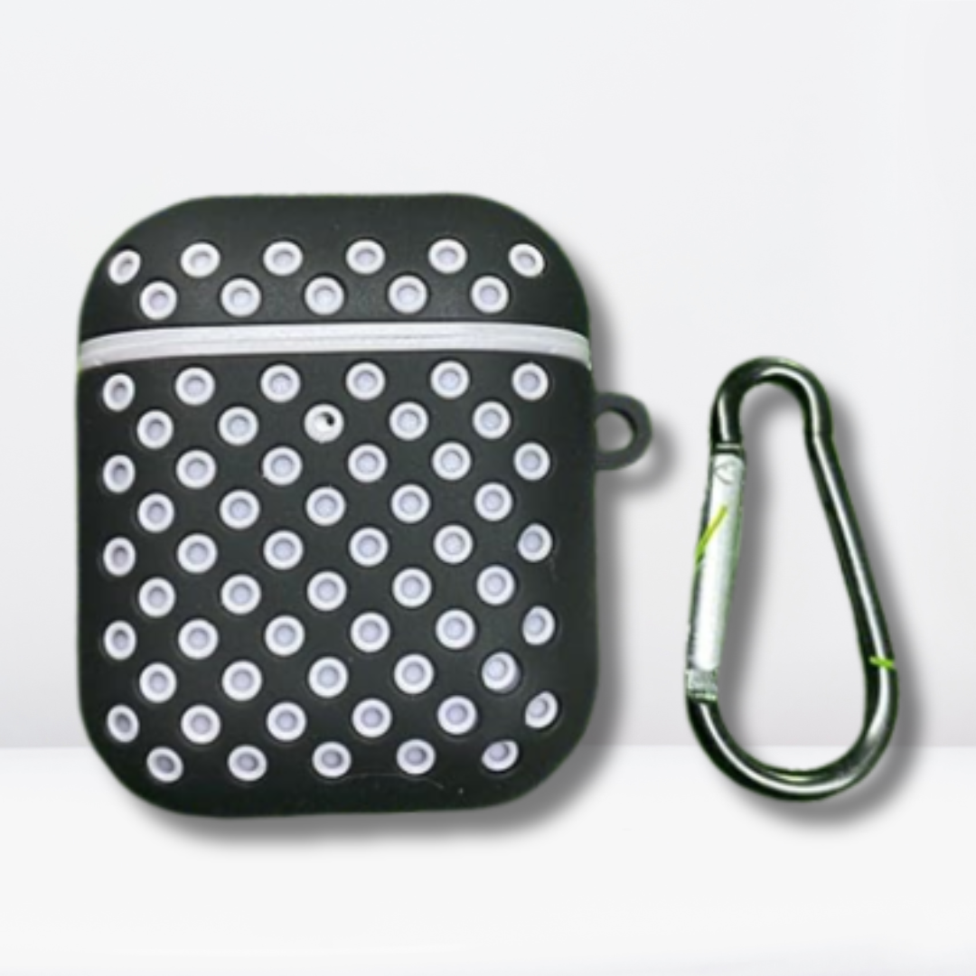 Premium Double Layer Silicone Case for AirPods 1/2 (Black & White)