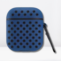 Premium Double Layer Silicone Case for AirPods 1/2 (Blue & Black)